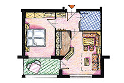 Skizze Appartamento n. 2 + 5