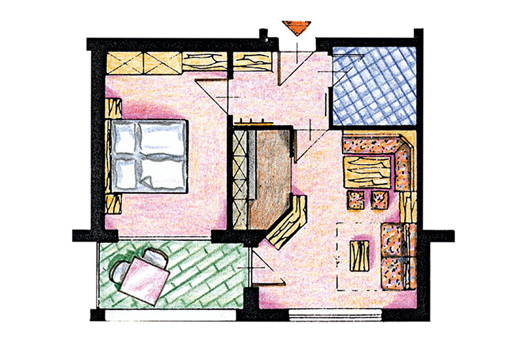 Skizze Appartement Nr. 2 + 5